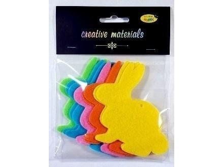 Følte kaniner 10 cm 10 stk. miks