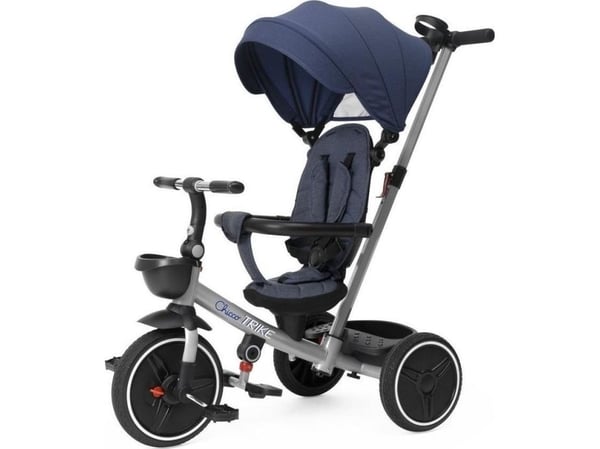 Chicco 4 in 1 Evolutive Smart Trike, Unisex, Rett opp, Barn, Oppblåsbare hjul, Sort, Blå, Grå, Forover