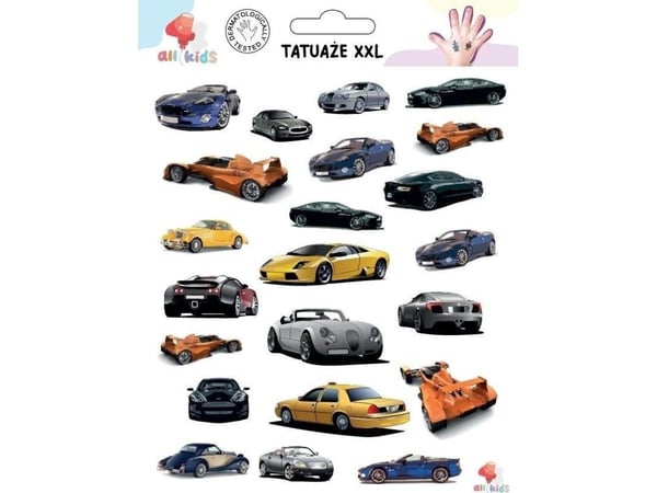 Midlertidige tatoveringer for barn Biler biler XXL EDUKAMP
