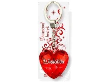Nyckelring Be Happy Breloczek hjärta diamant Wioletta (BEHA0092)
