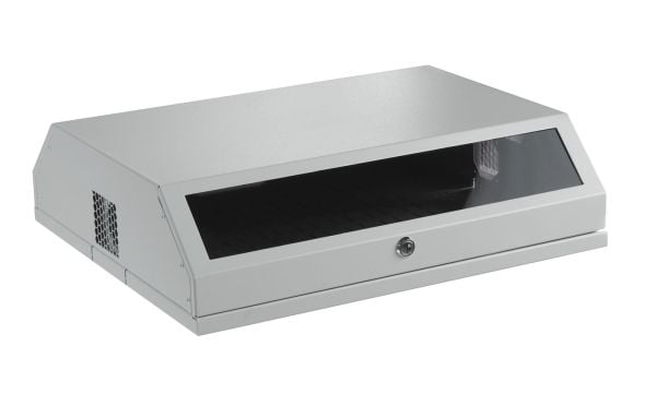 Lanview by Logon - Rack skap - 3U (Rotatable) + 5U (Horizontal), 537 x 475mm, slim - veggmonterbar - hvit - 8U - 19"