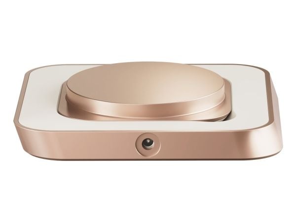 ZENS Nightstand Charger - Limited Edition - trådløst ladestativ + AC-strømadapter - 15 watt - Apple Fast Charge (trådløs lading (15W)) - kobber, hvit
