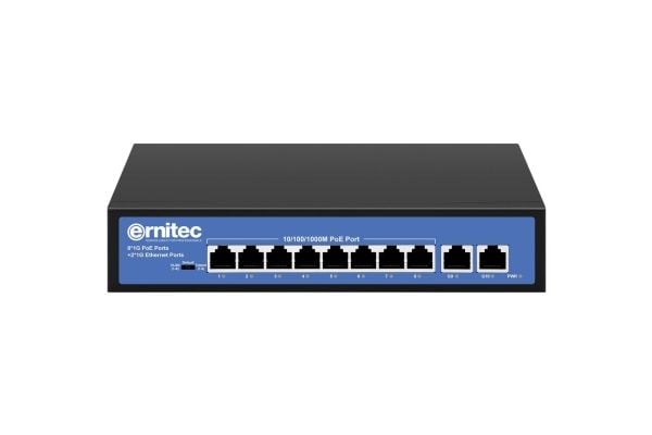 Ernitec ELECTRA-U08-1GB-110W, Hallitsematon, Gigabit Ethernet (10/100/1000), Täysin kaksipuolinen, Power over Ethernet -tuki