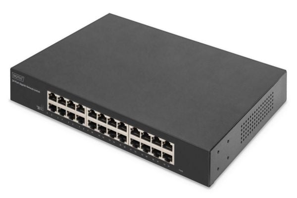 DIGITUS - Switch - ikke-styrt - 24 x 10/100/1000Base-T - rackmonterbar, stasjonær