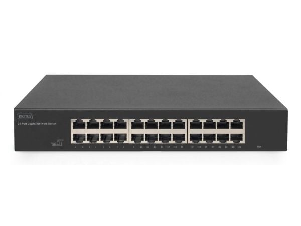 DIGITUS - Switch - ikke-styrt - 24 x 10/100/1000Base-T - rackmonterbar, stasjonær