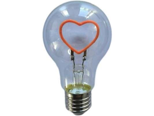 Synergy 21 LED retrofit dekorpære A68 Heart oppladbar
