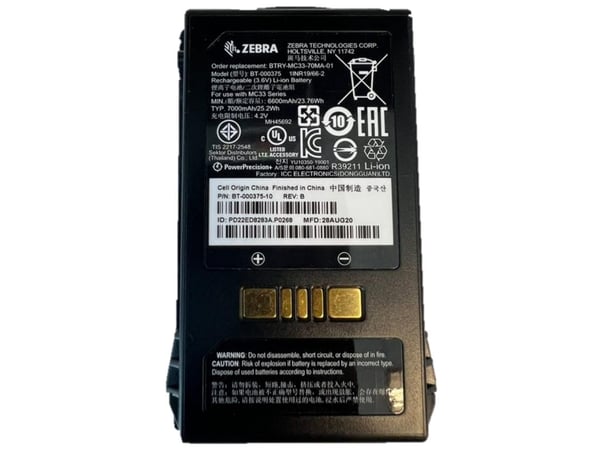 Zebra - Håndholdt batteri - utvidet kapasitet, med PowerPrecision Plus - litiumion - 7000 mAh - 25.2 Wh - for MC3000 Series MC3400, MC3450