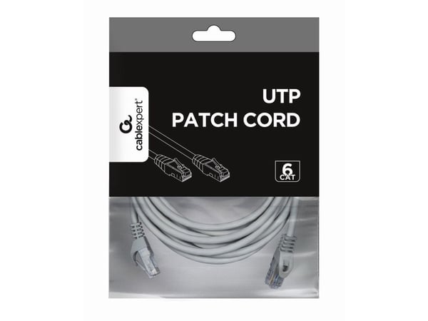 GEMBIRD GEMBIRD Patchcord cat.6 UTP 5m puhdasta kuparia väri harmaa