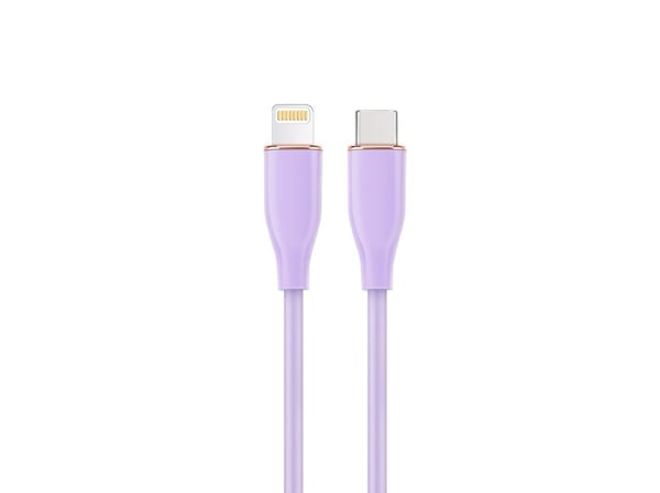 Cablexpert Premium - Lightning-kaapeli - 24-nastainen USB-C-uros Lightning-uros - 1,5 m - violetti - data ja lataus, muotoiltu