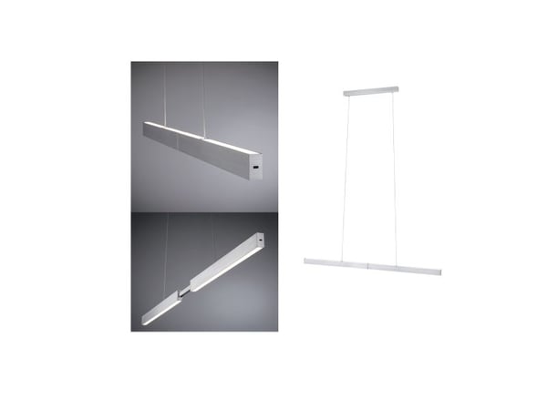 Paulmann Aptare, Fleksibel montering, Aluminium, Aluminium, Metall, Plast, Rektangulær, Innendørs