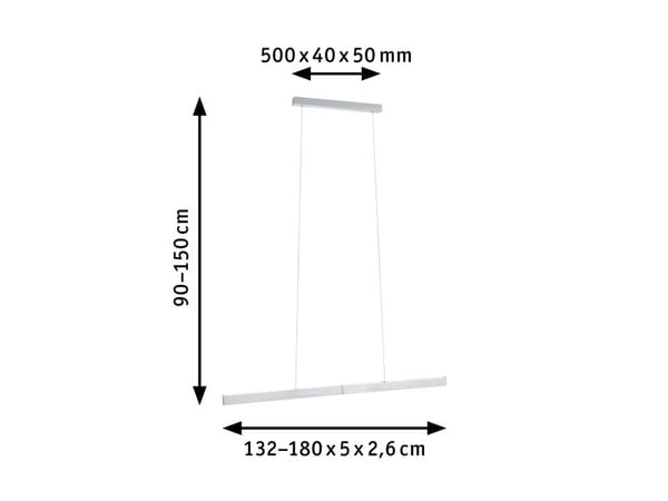 Paulmann Aptare, Fleksibel montering, Aluminium, Aluminium, Metall, Plast, Rektangulær, Innendørs