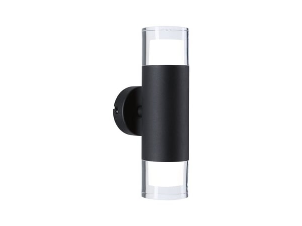 Paulmann Kame, Ytmonterad, Cylinder, 2 lampor, 3000 K, IP44, Svart