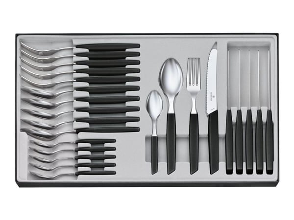 Victorinox Swiss Modern - Spisebestikk - 24 pcs - svart Victorinox Swiss Modern - Spisebestikk - 24 pcs - svart