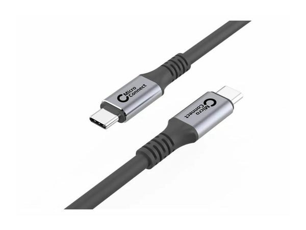 MicroConnect - USB-kabel - 24 pin USB-C (hann) rett til 24 pin USB-C (hann) rett - USB4 Gen3x2 - 20 V - 5 A - 3 m - USB Power Delivery (100 W), 8K ...