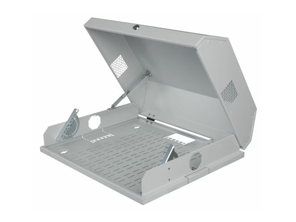 Lanview by Logon - Rack skap - 3U (Rotatable) + 5U (Horizontal), 537 x 475mm, slim - veggmonterbar - hvit - 8U - 19"