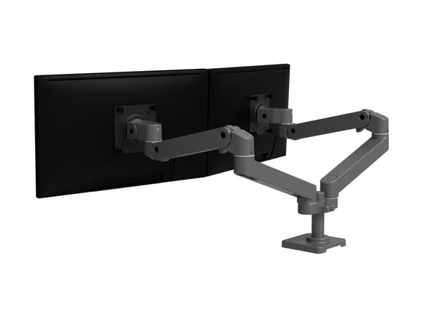 Ergotron LX Pro - Monteringssett (dobbeltarm) - modulær - for 2 LCD-skjermer - side-by-side - aluminium - mørk grå - skjermstørrelse: inntil 27" - ...