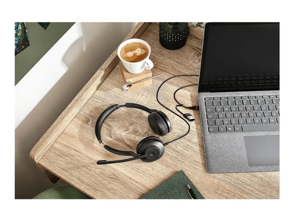 Jabra Evolve2 30 SE UC Mono - Hodesett - on-ear - kablet - USB-C, USB-A - lydisolerende - UC-sertifisert