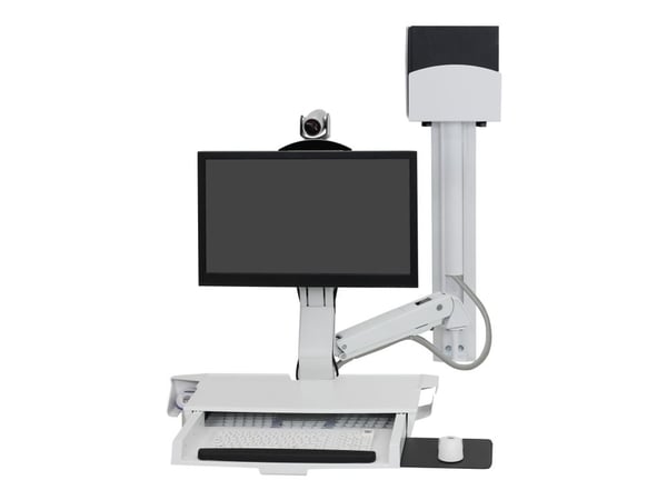 Ergotron StyleView, Multimediateline, 14,5 kg, 75 x 75,100 x 100 mm, 61 cm (24"), Valkoinen, Alumiini, Muovi