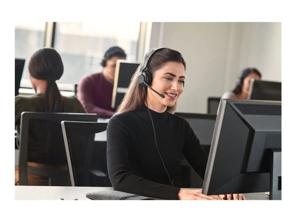 Jabra Evolve2 30 SE UC Stereo - Hodesett - on-ear - kablet - USB-C, USB-A - lydisolerende - UC-sertifisert