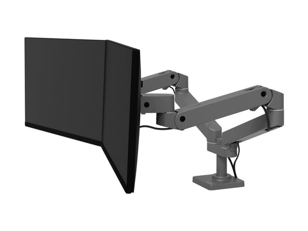 Ergotron LX Pro - Monteringssett (dobbeltarm) - modulær - for 2 LCD-skjermer - side-by-side - aluminium - mørk grå - skjermstørrelse: inntil 27" - ...