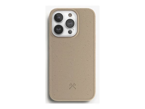 Woodcessories Bio Case - Baksidesskydd för mobiltelefon - MagSafe-kompatibilitet - växtstärkelse, vetek och halmblandning - taupebrun - för Apple i...