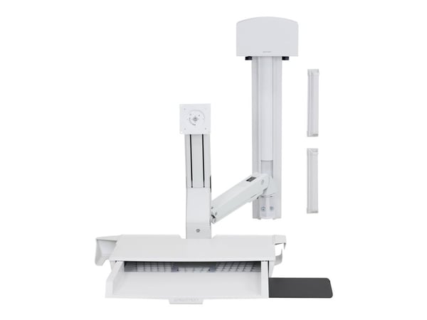 Ergotron StyleView, Multimediateline, 14,5 kg, 75 x 75,100 x 100 mm, 61 cm (24"), Valkoinen, Alumiini, Muovi