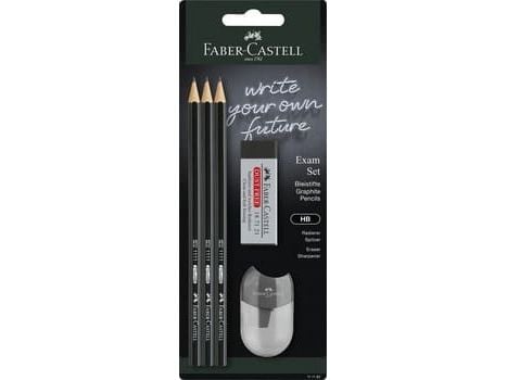 Faber-Castell 111181, HB, Svart, Hexagonal, Blåsa, 3 styck