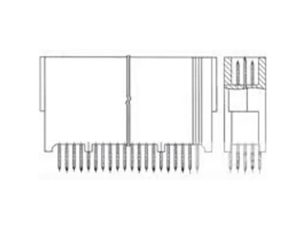 TE Connectivity Mezzanin-stik 5536272-6 1 kpl Putki