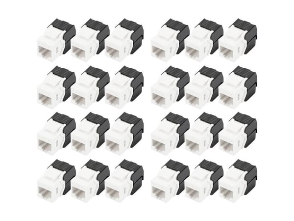 Digitus DN-93603-24, Tasainen, musta, Valkoinen, RJ-45, LSA, Naaras, Naaras