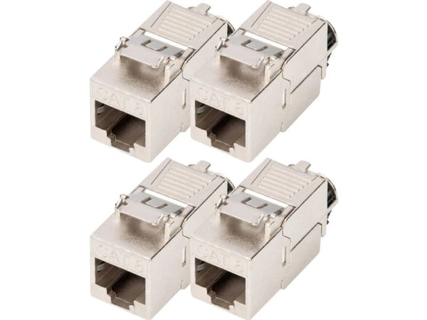 Digitus DN-93816-4, litteä, hopea, RJ-45, LSA, uros, naaras