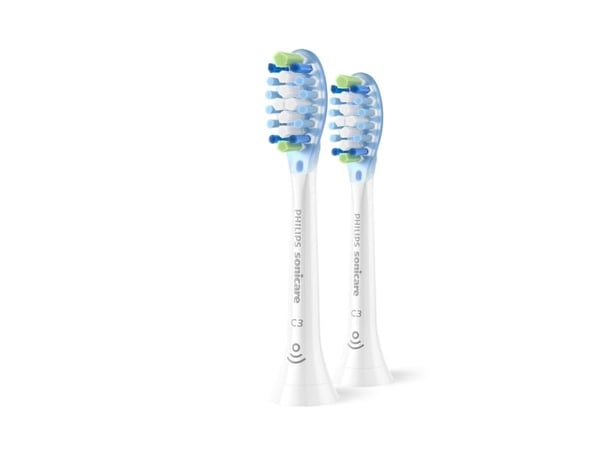Philips Sonicare C3 Premium Plaque Defence HX9042 - Utskiftningsbørstehode - for tannbørste - hvit (en pakke 2)