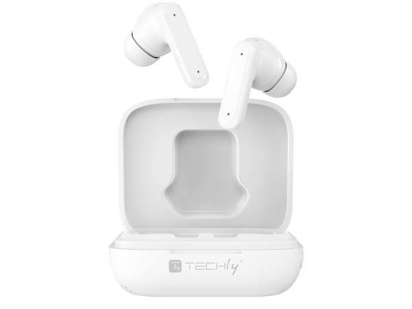 Techly ICC SB-BLT08W, True Wireless Stereo (TWS), 20 - 20000 Hz, Samtaler/musikk, Hodesett, Hvit