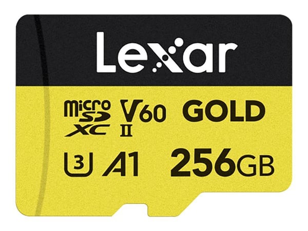 Lexar Gold MicroSDXC 256 GB klasse 10 UHS-II/U3 A1 V60-kort (LMSGOLD256G-BNNNG)