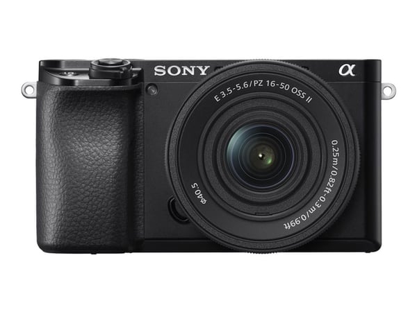 Sony a6100 ILCE-6100 - Digitalkamera - spegellöst - 24.2 MP - APS-C - 4 K / 30 fps 16-50mm Power Zoom-objektiv - Wi-Fi, NFC, Bluetooth - svart