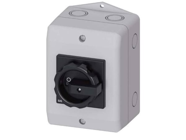 Lastfrånskiljare svart 3-polig 16 mm² 25 A 1 x slutkontakt, 1 x brytkontakt 690 V/AC Siemens 3LD21641GP51