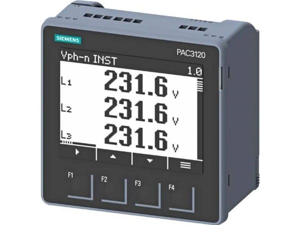 Siemens 7KM3120-1BA01-1EA0, Spenning, Strømeffektivitet, Power frequency, Strøm, Reactive power, Pulsteller, 96 mm, 406 g, 58 mm, 96 mm, 96 mm