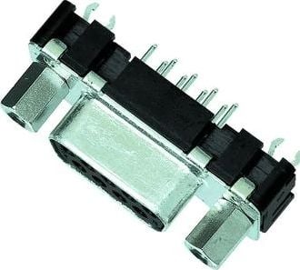 Harting 09 66 351 6511, D-Sub 25-pinners, Svart, Rustfritt stål, Stål, Termoplastisk harpiks, Kobberlegering, 10 mO, 1000 V