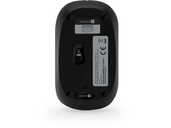 Connect IT CKM-7800-CS, Full størrelse (100 og), Trådløs, RF kabel-fri, Sort, Mus inkludert