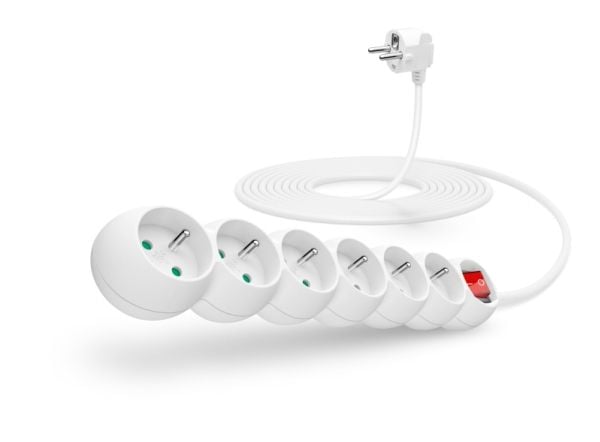 Connect IT CI-1281, 5 m, Sisätila, Valkoinen, 6 AC-pistorasia(a), 230 V, 2500 W