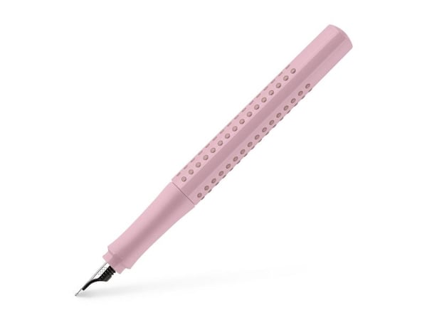 Faber-Castell Grip 2010, Rosa, Fyllesystem med patron, Blå, Kursiv pennesplitt, Ekstra fin, Ambidekstriøs