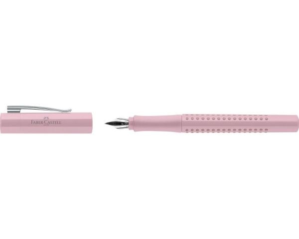 Faber-Castell Grip 2010, Rosa, Fyllesystem med patron, Blå, Kursiv pennesplitt, Ekstra fin, Ambidekstriøs