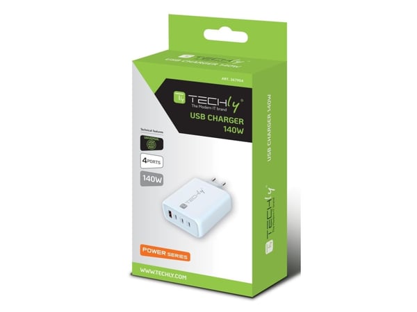 Techly IPW-PD140W-WH, Innendørs, AC, 28 V, Hvit