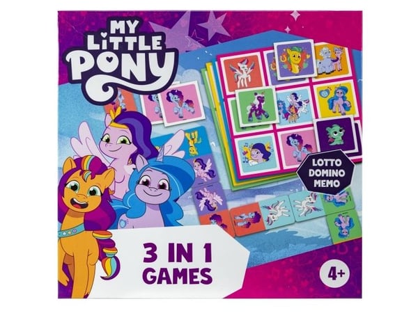 Tactic My Little Pony 3 in 1 Lotto, Domino, Memo