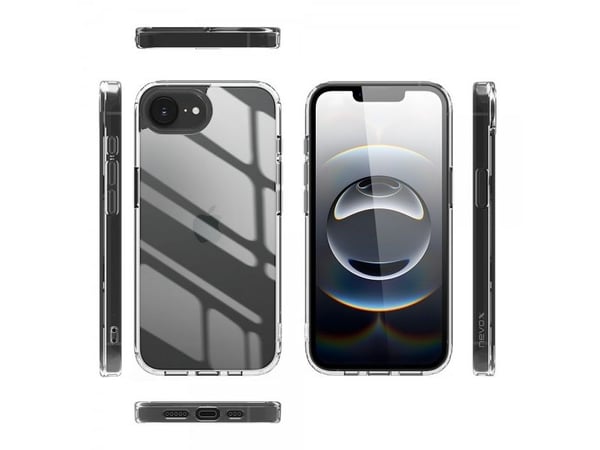 nevox 2496, Suojus, Apple, iPhone 16e, 15,5 cm (6.1"), Läpinäkyvä