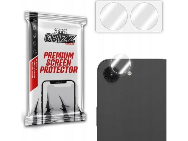 GrizzGlass HybridGlass kamerabeskytter til Apple iPhone 16e [2 PACK]