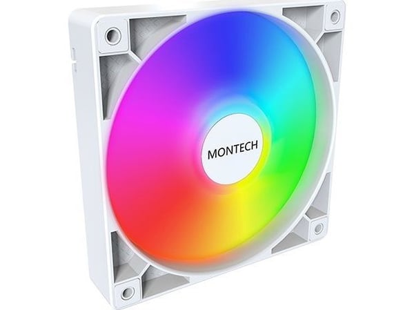 Montech GF120 PWM ARGB vifte - 120 mm, hvit (GF120 ARGB PWM (W))