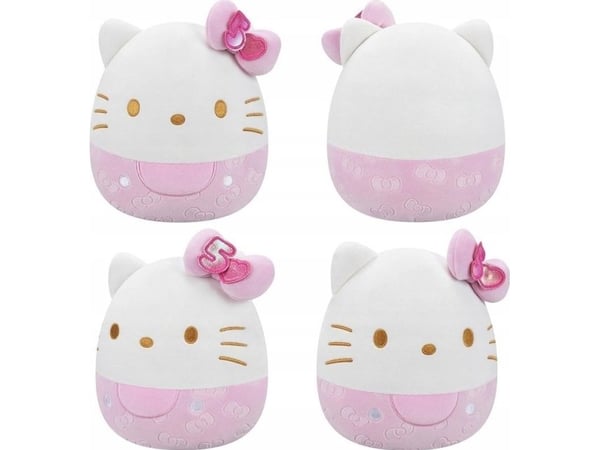 Mjukis Squishmallows Hello Kitty med präglade rosetter Mjukis Squishmallows Hello Kitty med präglade rosetter
