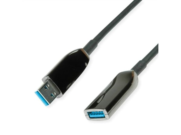 ROLINE 12.04.1076, 15 m, USB A, USB A, USB 3.2 Gen 1 (3.1 Gen 1), 5 Gbit/sek., Sort