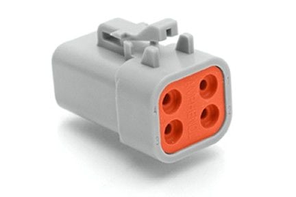 Amphenol ATP06-4S, 25 A, Grå, ATP04-4P* Receptacle, 1,2 cm