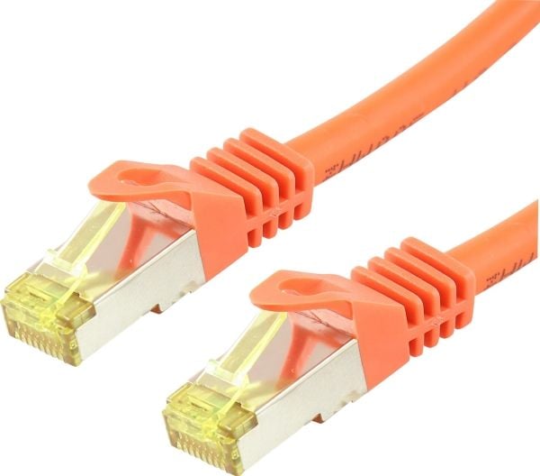 LOGON TCR6ASS0025O, 0,25 m, Cat6a, S/FTP (S-STP), RJ-45, RJ-45, Oransje